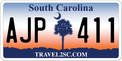 SC license plate AJP411