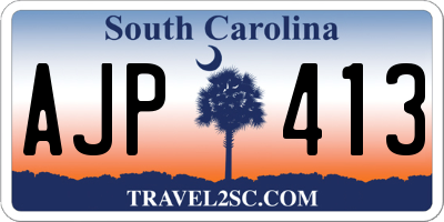 SC license plate AJP413