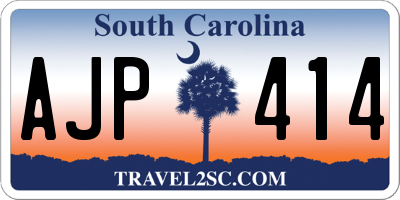SC license plate AJP414