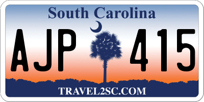 SC license plate AJP415