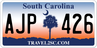 SC license plate AJP426
