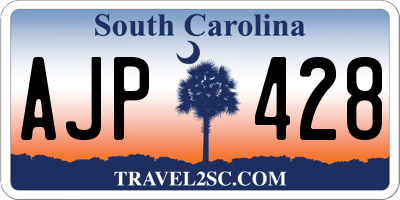 SC license plate AJP428
