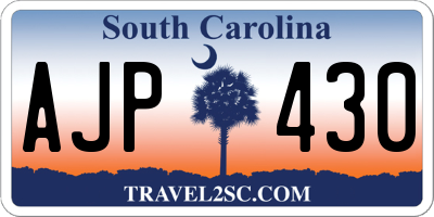 SC license plate AJP430