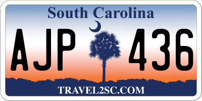 SC license plate AJP436
