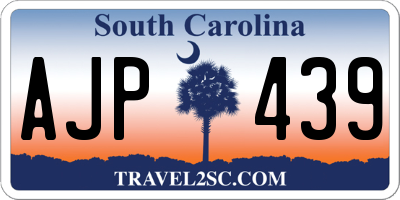 SC license plate AJP439