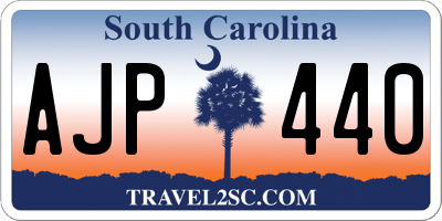 SC license plate AJP440