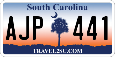 SC license plate AJP441