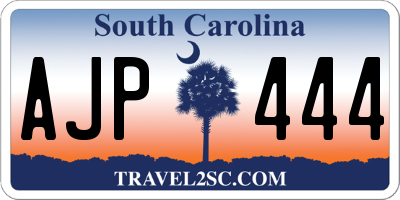 SC license plate AJP444