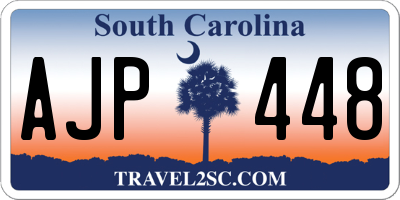 SC license plate AJP448