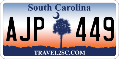 SC license plate AJP449