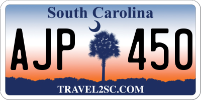 SC license plate AJP450