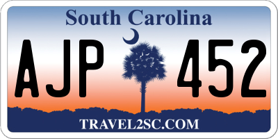 SC license plate AJP452