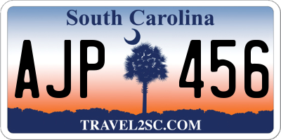 SC license plate AJP456