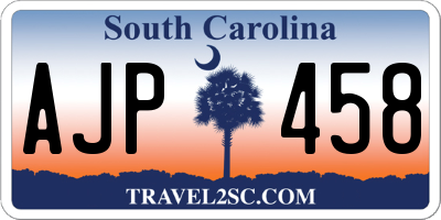 SC license plate AJP458