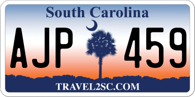 SC license plate AJP459