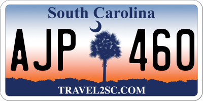 SC license plate AJP460