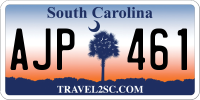 SC license plate AJP461