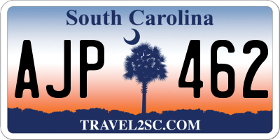 SC license plate AJP462