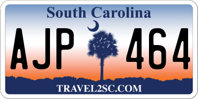 SC license plate AJP464