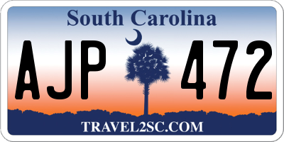SC license plate AJP472