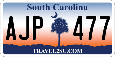 SC license plate AJP477