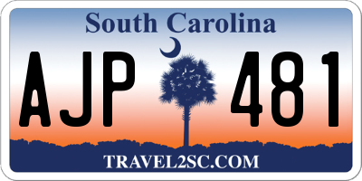 SC license plate AJP481