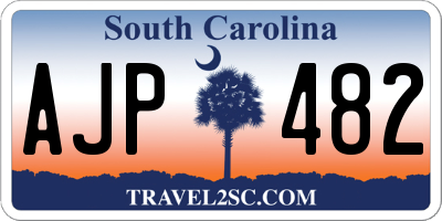 SC license plate AJP482