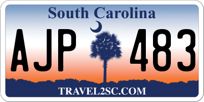 SC license plate AJP483