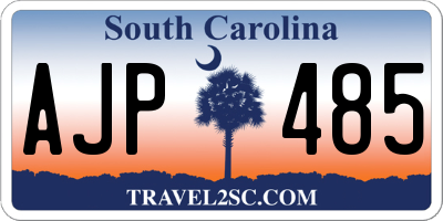 SC license plate AJP485