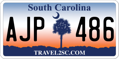 SC license plate AJP486