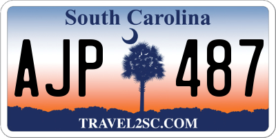 SC license plate AJP487