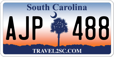 SC license plate AJP488