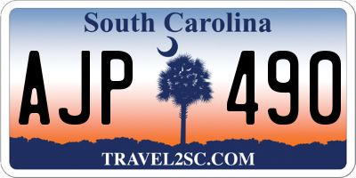 SC license plate AJP490