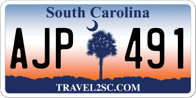 SC license plate AJP491