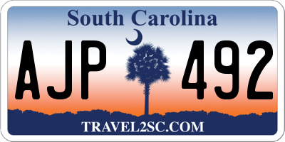 SC license plate AJP492