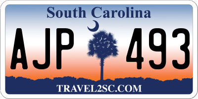 SC license plate AJP493