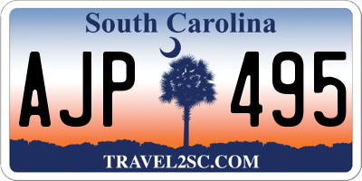 SC license plate AJP495
