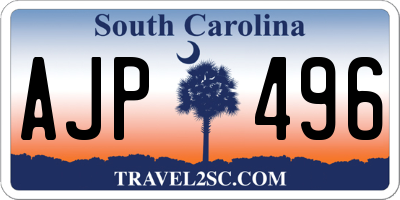 SC license plate AJP496