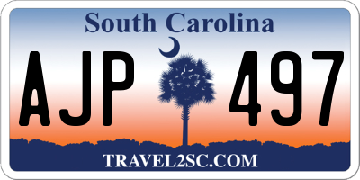 SC license plate AJP497
