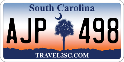 SC license plate AJP498