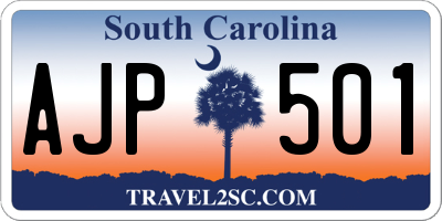 SC license plate AJP501