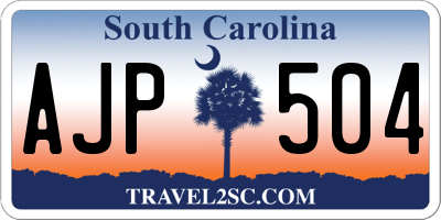 SC license plate AJP504