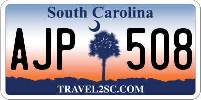 SC license plate AJP508