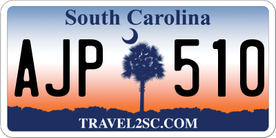 SC license plate AJP510