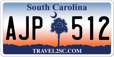 SC license plate AJP512