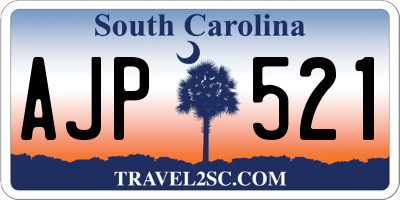 SC license plate AJP521