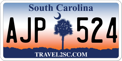 SC license plate AJP524