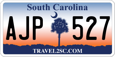 SC license plate AJP527