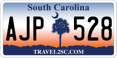 SC license plate AJP528