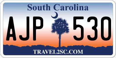 SC license plate AJP530